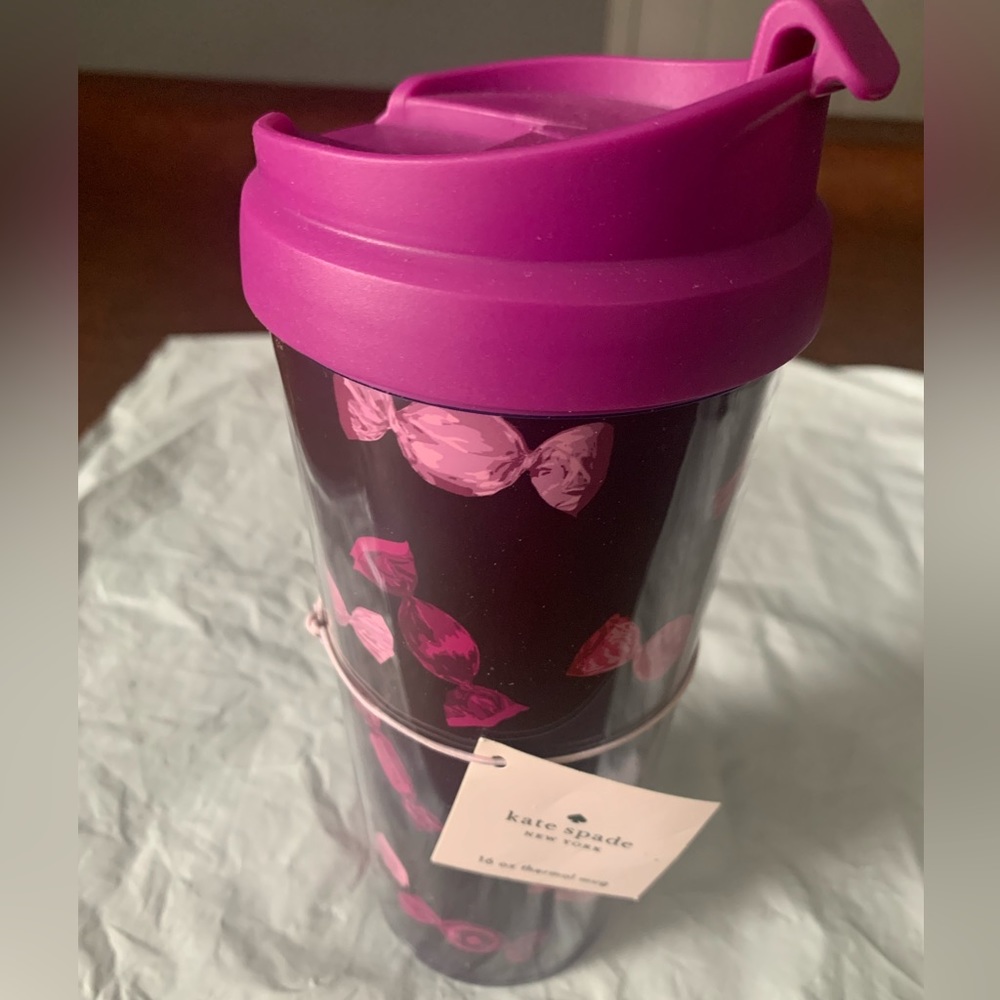 Three New Kate Spade thermal mugs 16 oz, “Little Sweets”